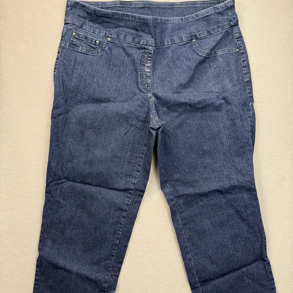 Ruby Rd Jeans Women 16W Plus Pull On Comfort Elastic Waist Stretch Denim